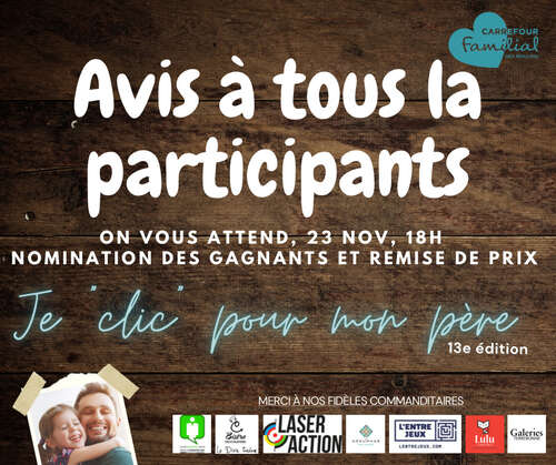 Concours Je « clic » pour mon père 2023